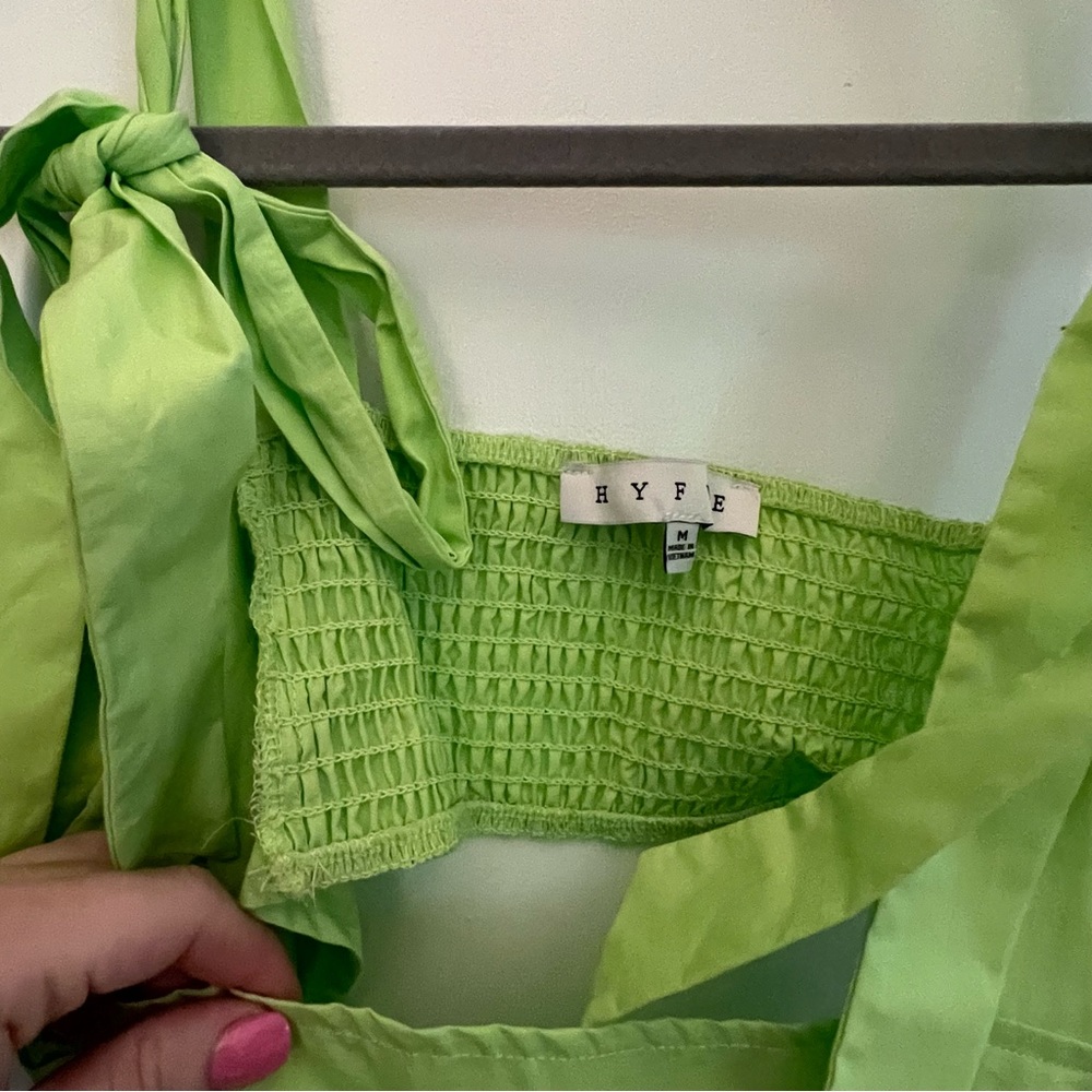 Lime Green Cut Out Midi Dress - Picture 10 of 10
